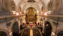 Iluminación nave central y altar, iglesia San Lorenzo, Padres Franciscanos. Valencia.