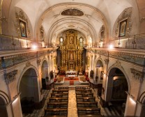 Iluminación nave central y altar, iglesia San Lorenzo, Padres Franciscanos. Valencia.