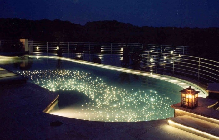 piscina iluminación fibra optica